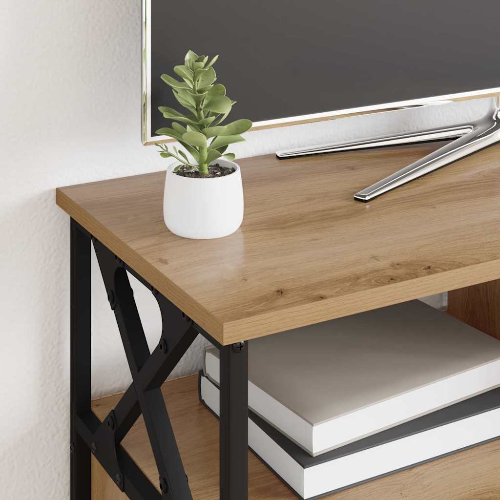 TV-kast Artisan Eiken 90 x 33 x 45 cm Engineered hout en staal