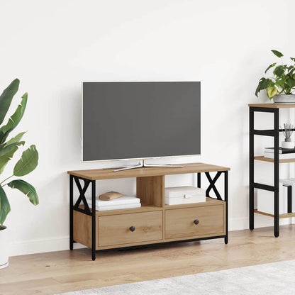 TV-kast Artisan Eiken 90 x 33 x 45 cm Engineered hout en staal