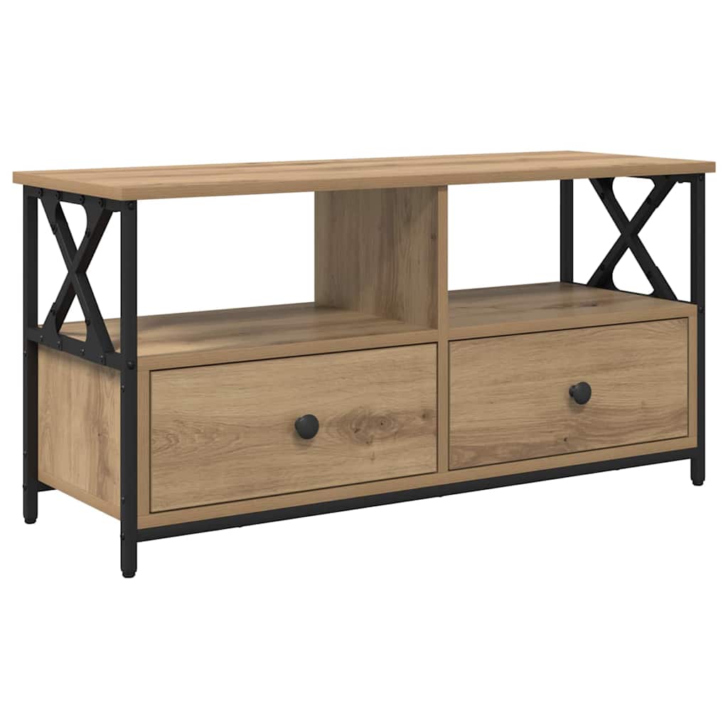 TV-kast Artisan Eiken 90 x 33 x 45 cm Engineered hout en staal