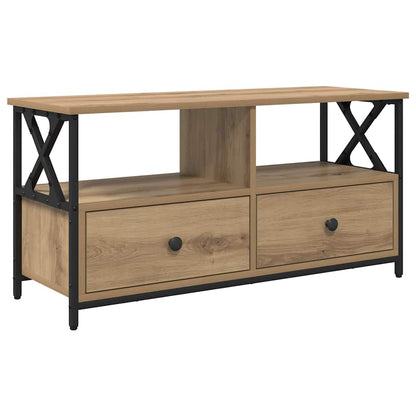 TV-kast Artisan Eiken 90 x 33 x 45 cm Engineered hout en staal