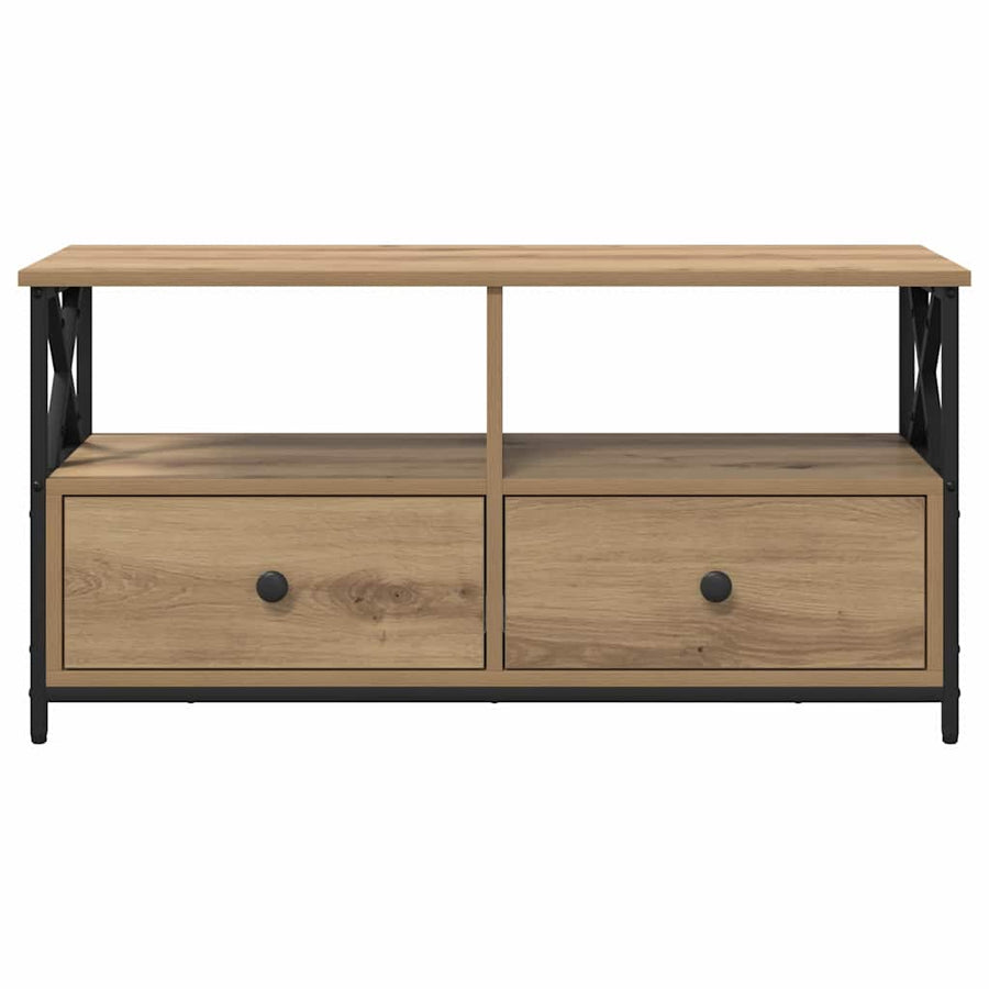 TV-kast Artisan Eiken 90 x 33 x 45 cm Engineered hout en staal