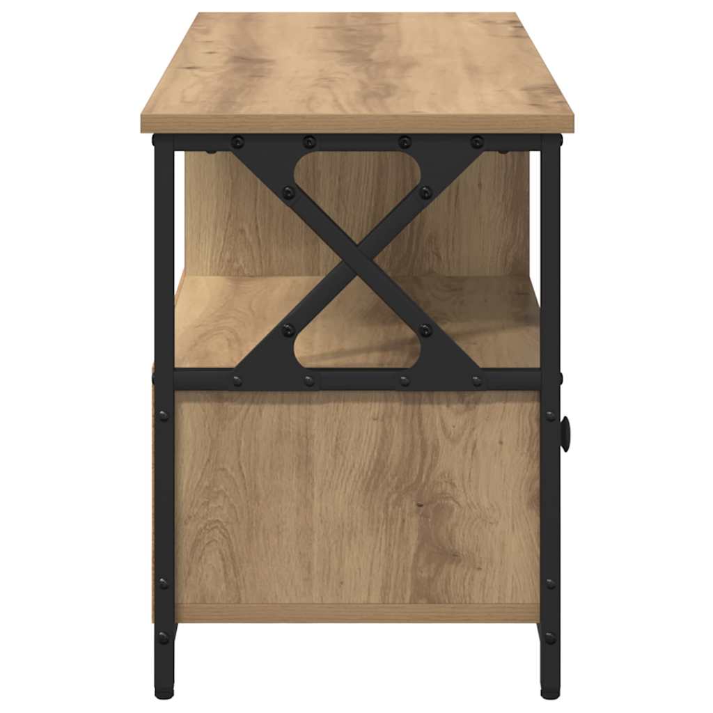 TV-kast Artisan Eiken 90 x 33 x 45 cm Engineered hout en staal