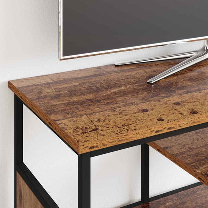 TV-kast Oud Hout 100 x 35 x 45 cm Gemonteerd hout en ijzer