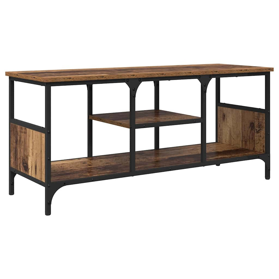 TV-kast Oud Hout 100 x 35 x 45 cm Gemonteerd hout en ijzer