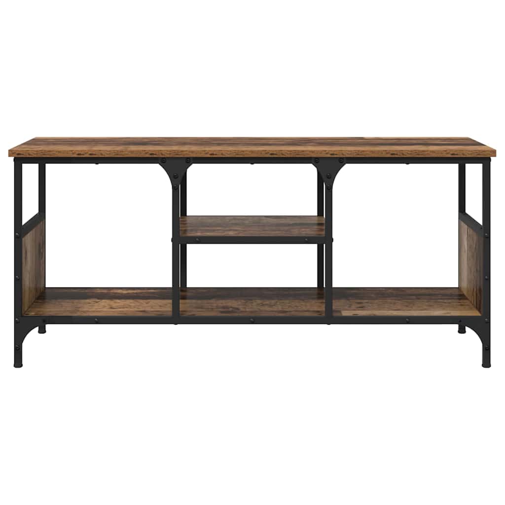 TV-kast Oud Hout 100 x 35 x 45 cm Gemonteerd hout en ijzer