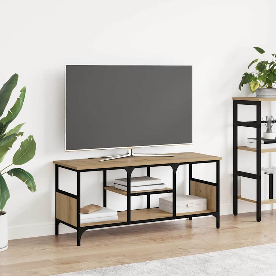 TV-kast Artisan Eiken 100 x 35 x 45 cm Gemonteerd hout en ijzer