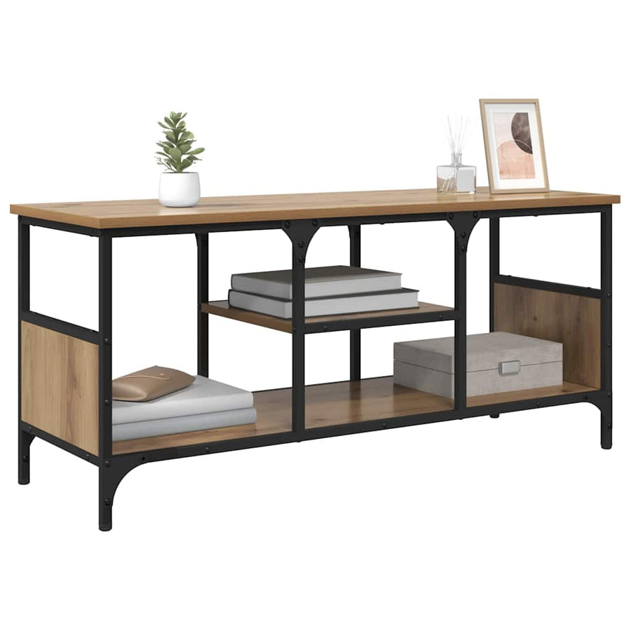 TV-kast Artisan Eiken 100 x 35 x 45 cm Gemonteerd hout en ijzer