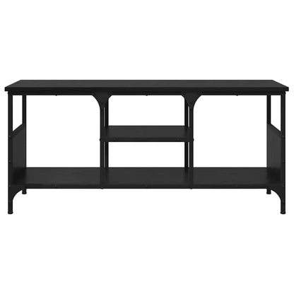 TV-kast Zwart Eiken 100 x 35 x 45 cm Gemonteerd hout en ijzer