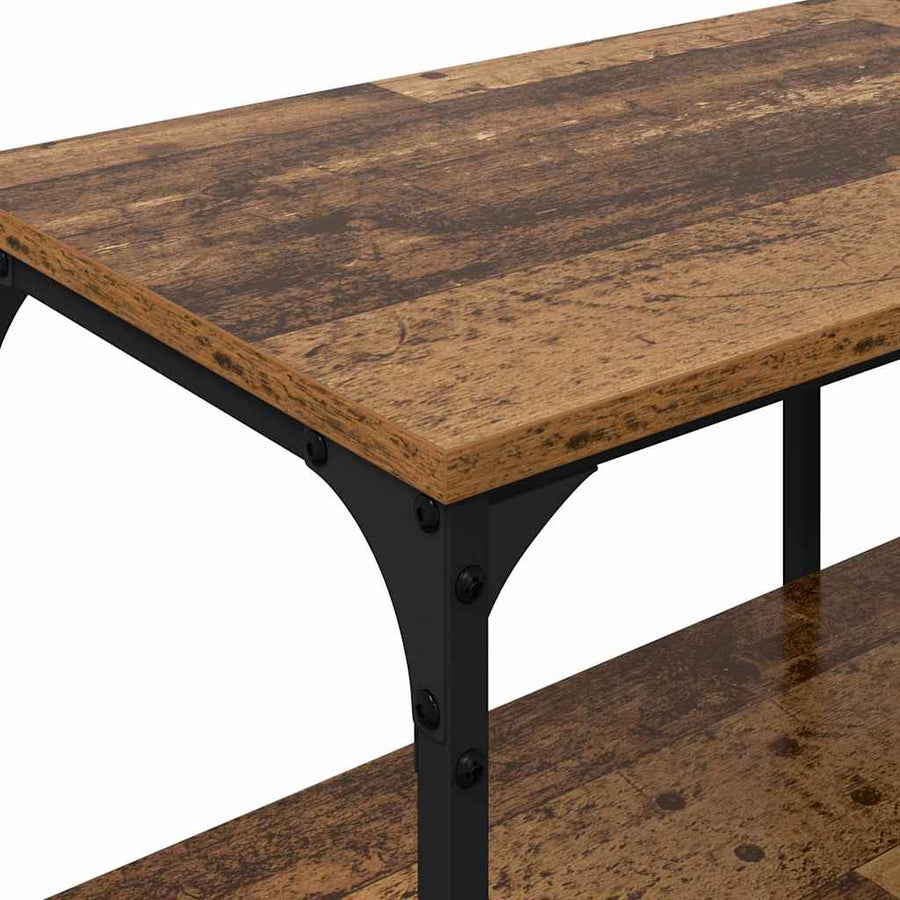 TV-kast Oud Hout 201 x 35 x 45 cm Gemonteerd hout en ijzer