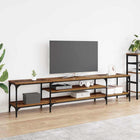 TV cabinet Old Wood 201 x 35 x 45 cm Assembled wood and iron