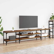 Tv-kast 201x35x45 cm oud hout ijzer