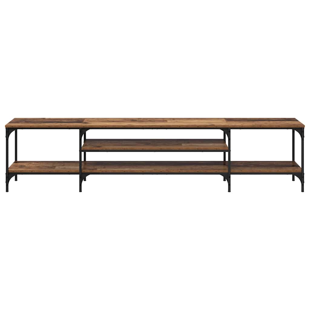 TV-kast Oud Hout 201 x 35 x 45 cm Gemonteerd hout en ijzer
