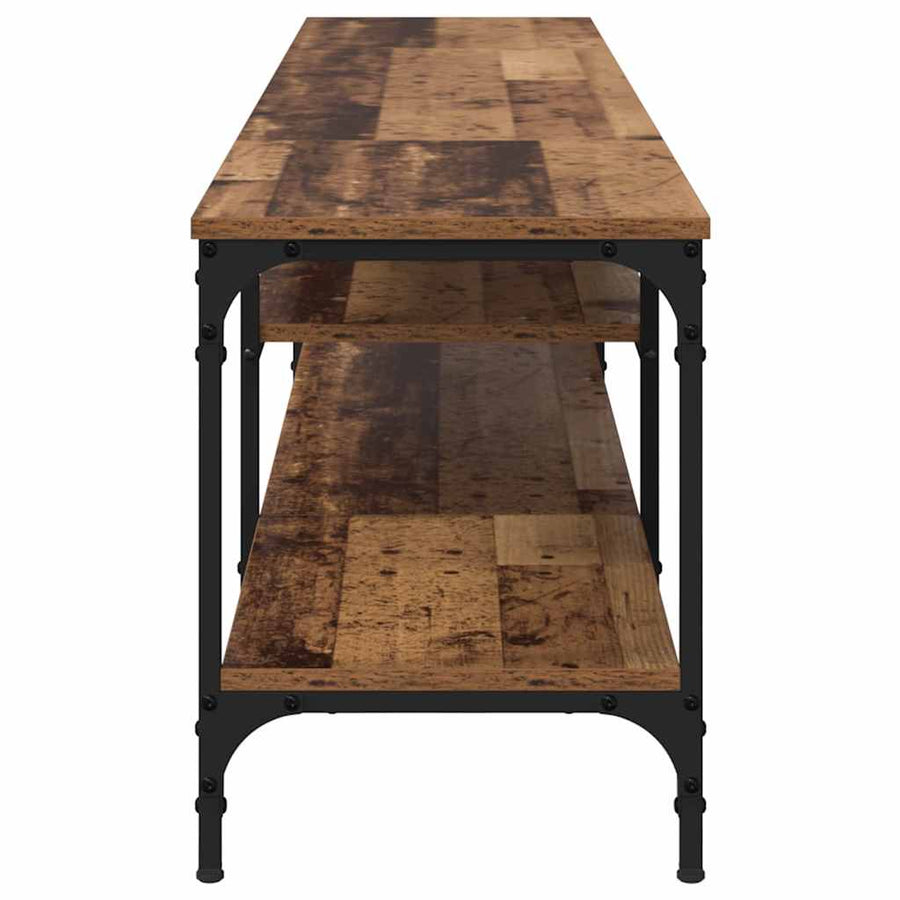 TV-kast Oud Hout 201 x 35 x 45 cm Gemonteerd hout en ijzer