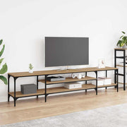 TV-kast Artisan Eiken 201x35x45 cm hout ijzer