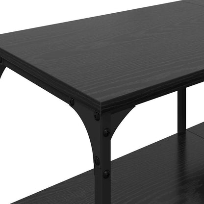 TV-kast Zwart Eiken 201 x 35 x 45 cm Gemonteerd hout en ijzer