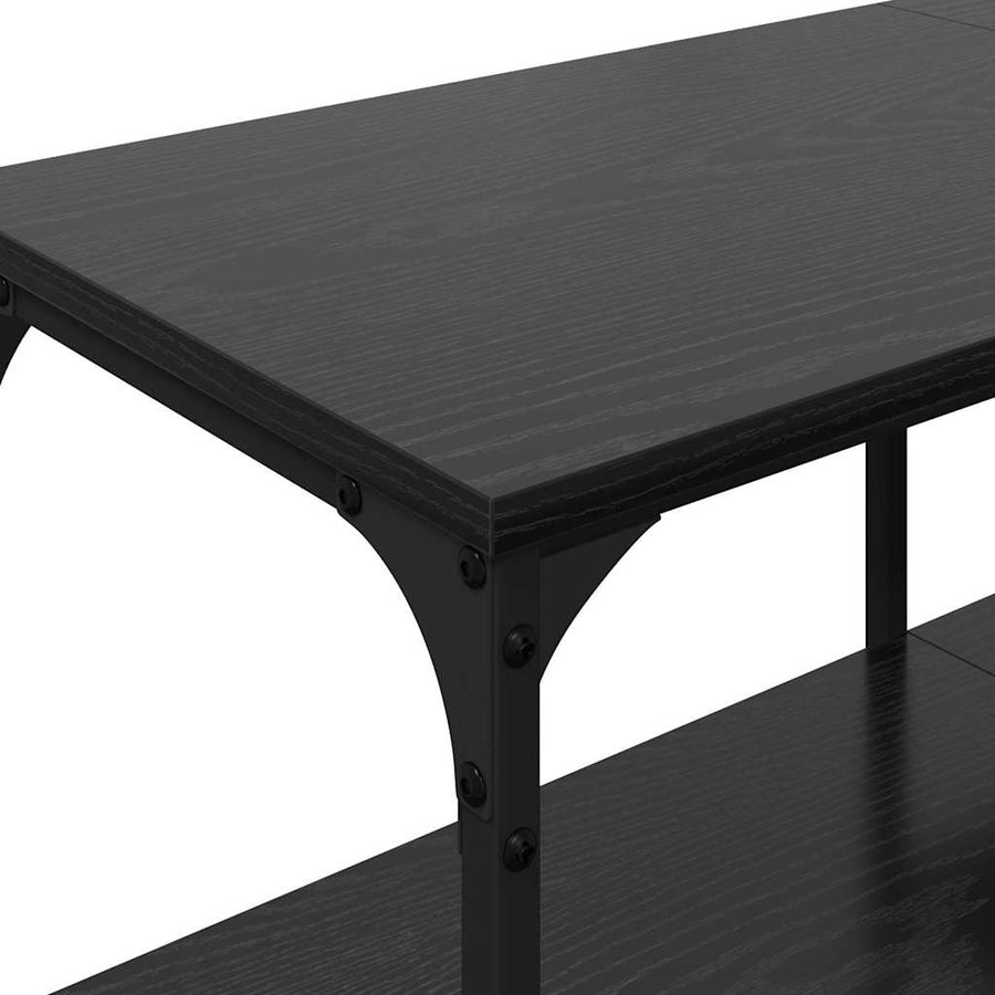 TV-kast Zwart Eiken 201 x 35 x 45 cm Gemonteerd hout en ijzer