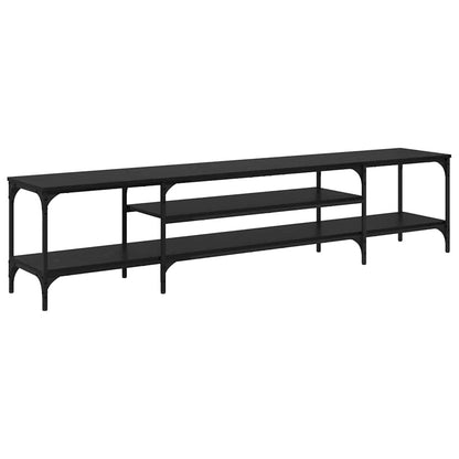 TV-kast Zwart Eiken 201 x 35 x 45 cm Gemonteerd hout en ijzer