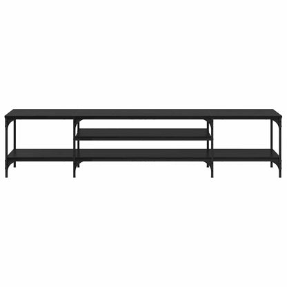 TV-kast Zwart Eiken 201 x 35 x 45 cm Gemonteerd hout en ijzer