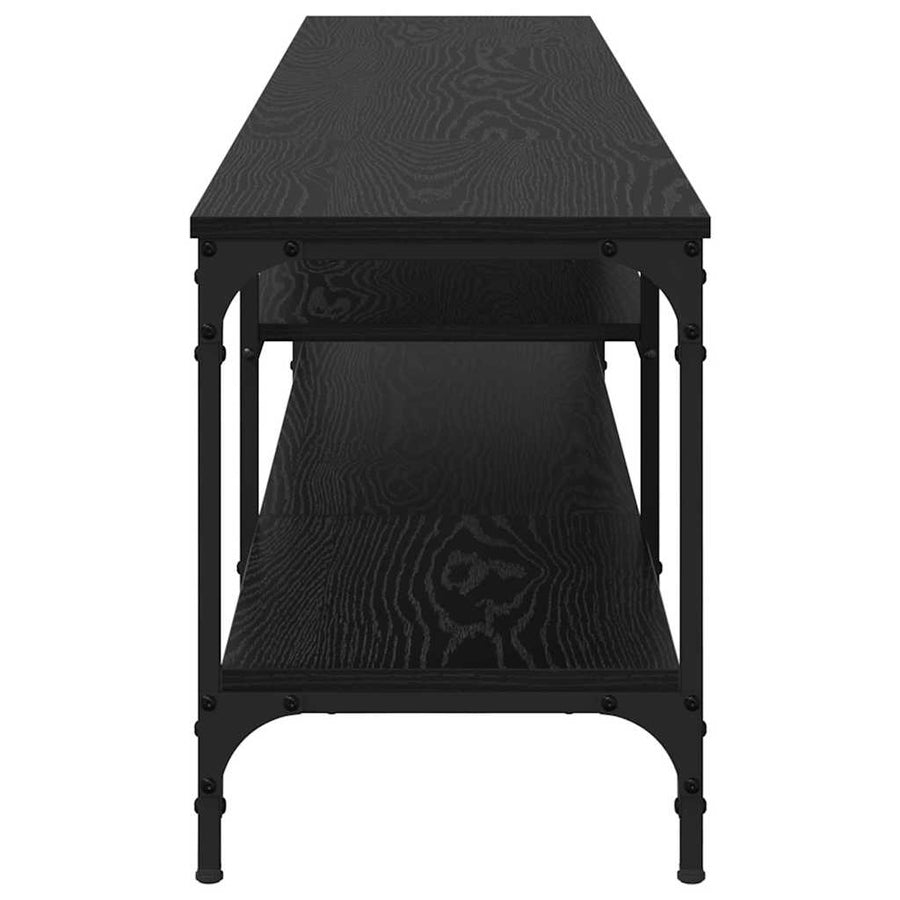 TV-kast Zwart Eiken 201 x 35 x 45 cm Gemonteerd hout en ijzer