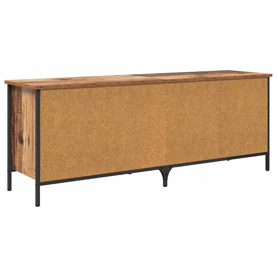 Schoenenkast Oud Hout 131 x 35 x 50 cm Gemonteerd hout en ijzer