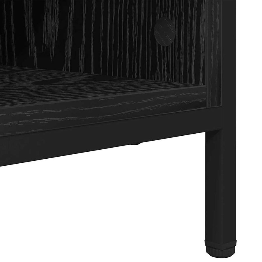 Schoenenkast met plank met opslag Zwart Eiken 131 x 35 x 50 cm