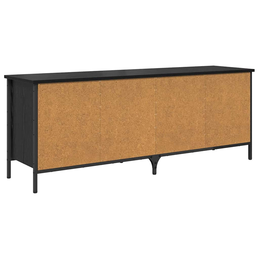 Schoenenkast met plank met opslag Zwart Eiken 131 x 35 x 50 cm