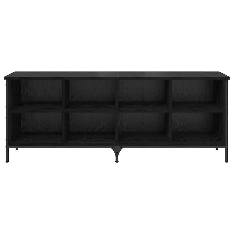 Schoenenkast met plank met opslag Zwart Eiken 131 x 35 x 50 cm