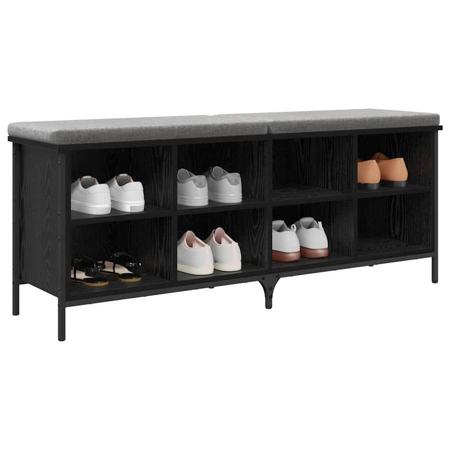 Schoenenkast met plank met opslag Zwart Eiken 131 x 35 x 50 cm