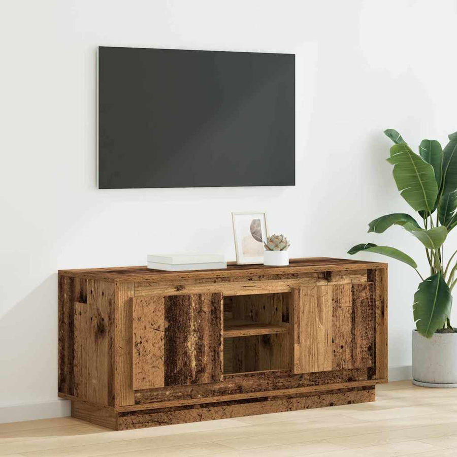 TV-kast Oud Hout 102 x 35 x 45 cm Bewerkt hout