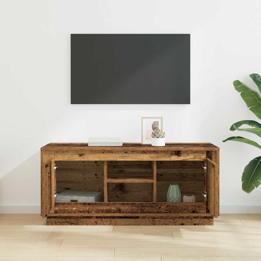 TV-kast Oud Hout 102 x 35 x 45 cm Bewerkt hout