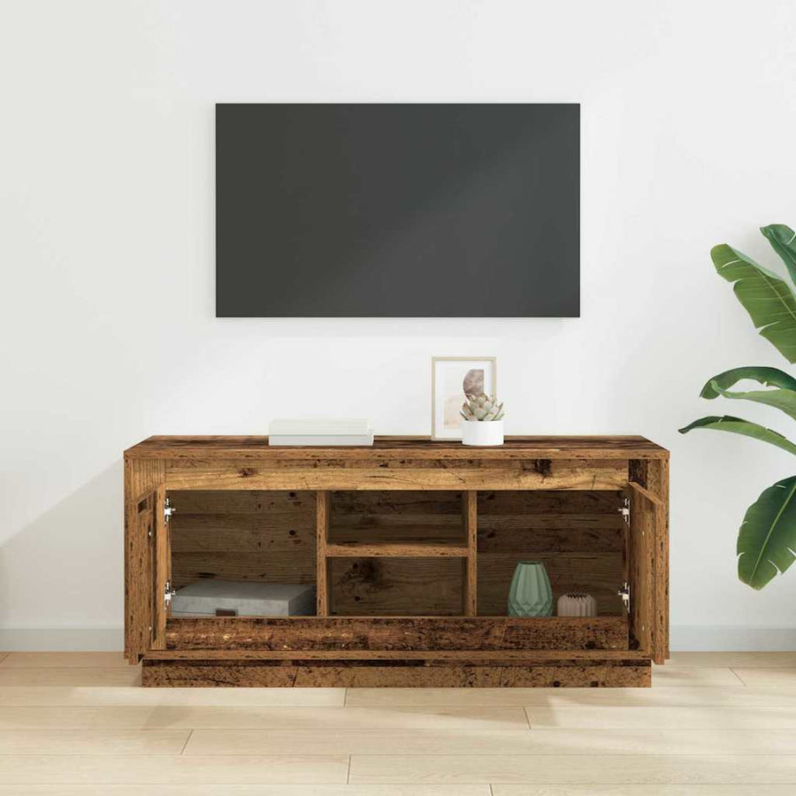 TV-kast Oud Hout 102 x 35 x 45 cm Bewerkt hout