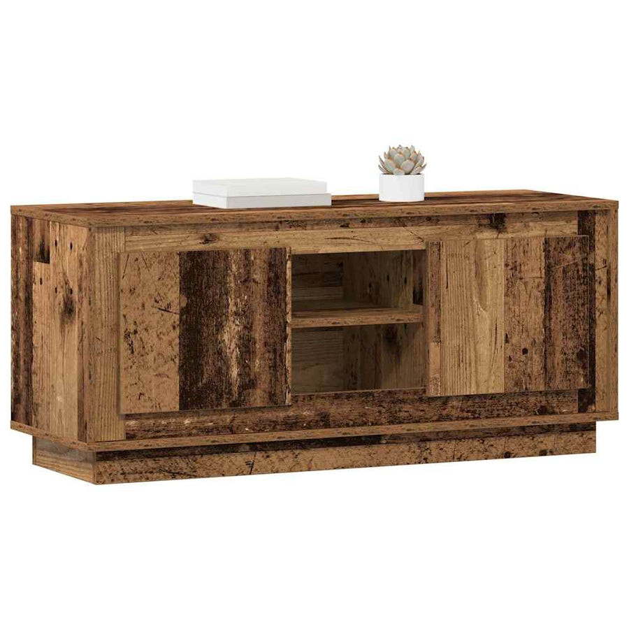 TV-kast Oud Hout 102 x 35 x 45 cm Bewerkt hout