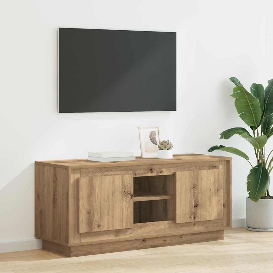TV-kast Artisan Eiken 102 x 35 x 45 cm Bewerkt hout