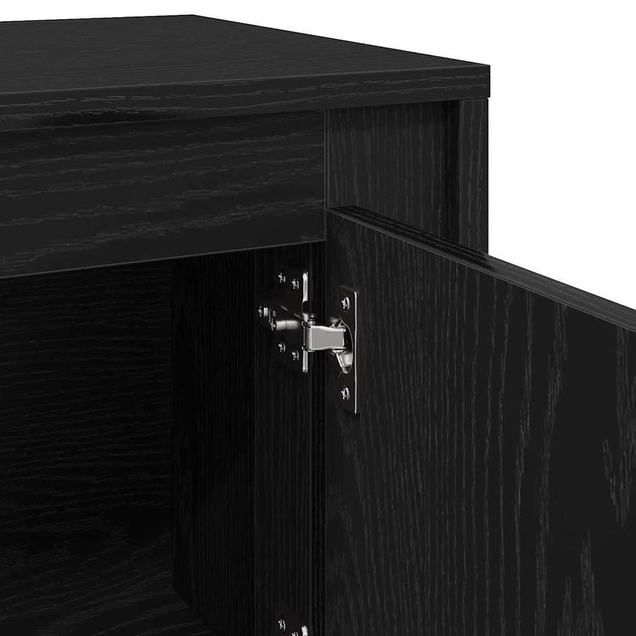 TV-kast Zwart Eiken 102 x 35 x 45 cm Bewerkt hout