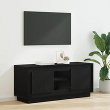 TV-kast Zwart Eiken 102 x 35 x 45 cm Bewerkt hout