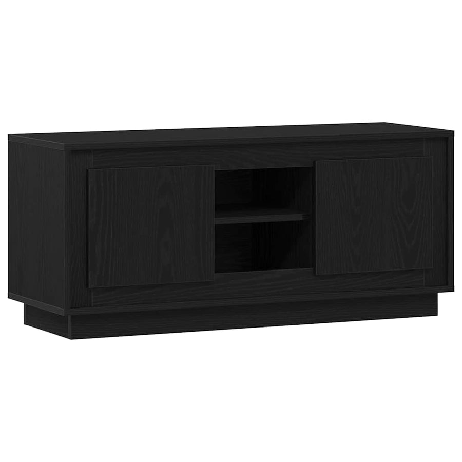 TV-kast Zwart Eiken 102 x 35 x 45 cm Bewerkt hout
