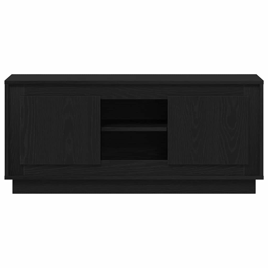 TV-kast Zwart Eiken 102 x 35 x 45 cm Bewerkt hout