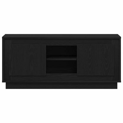 TV-kast Zwart Eiken 102 x 35 x 45 cm Bewerkt hout