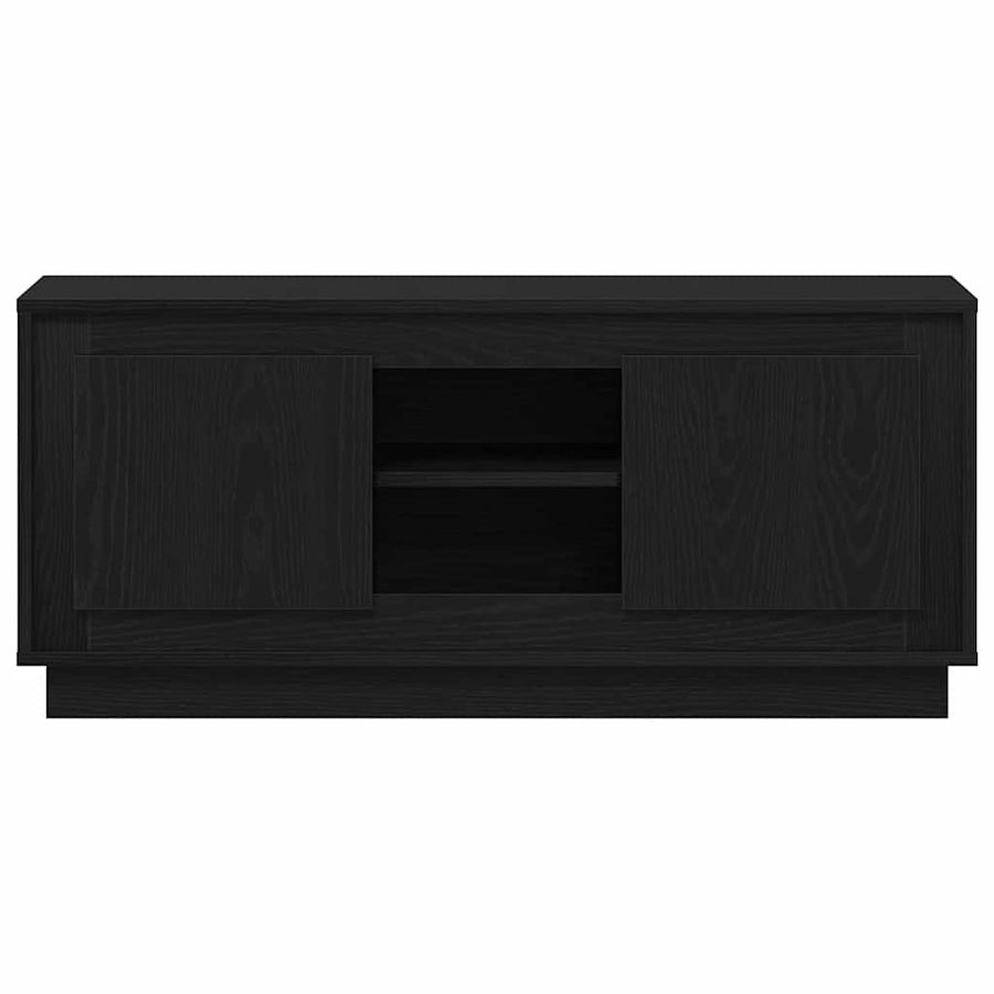 TV-kast Zwart Eiken 102 x 35 x 45 cm Bewerkt hout