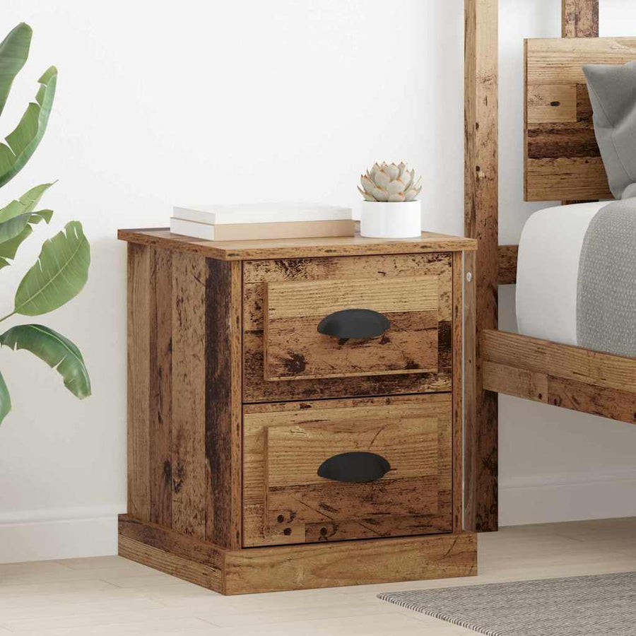 Nachtkastje met lade Oudhout 39 x 39 x 47.5 cm Bewerkt hout