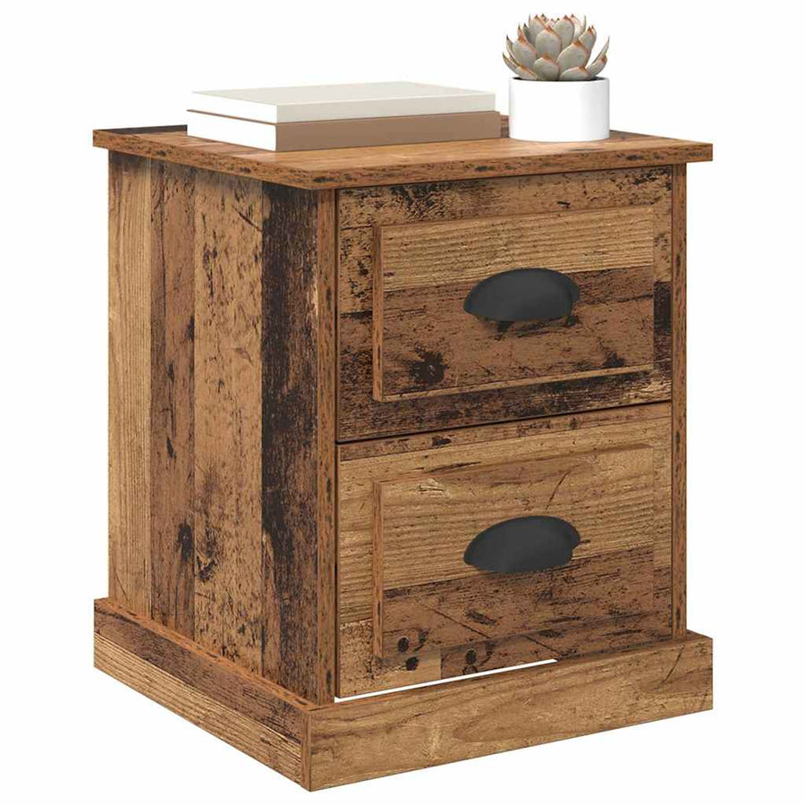Nachtkastje met lade Oudhout 39 x 39 x 47.5 cm Bewerkt hout
