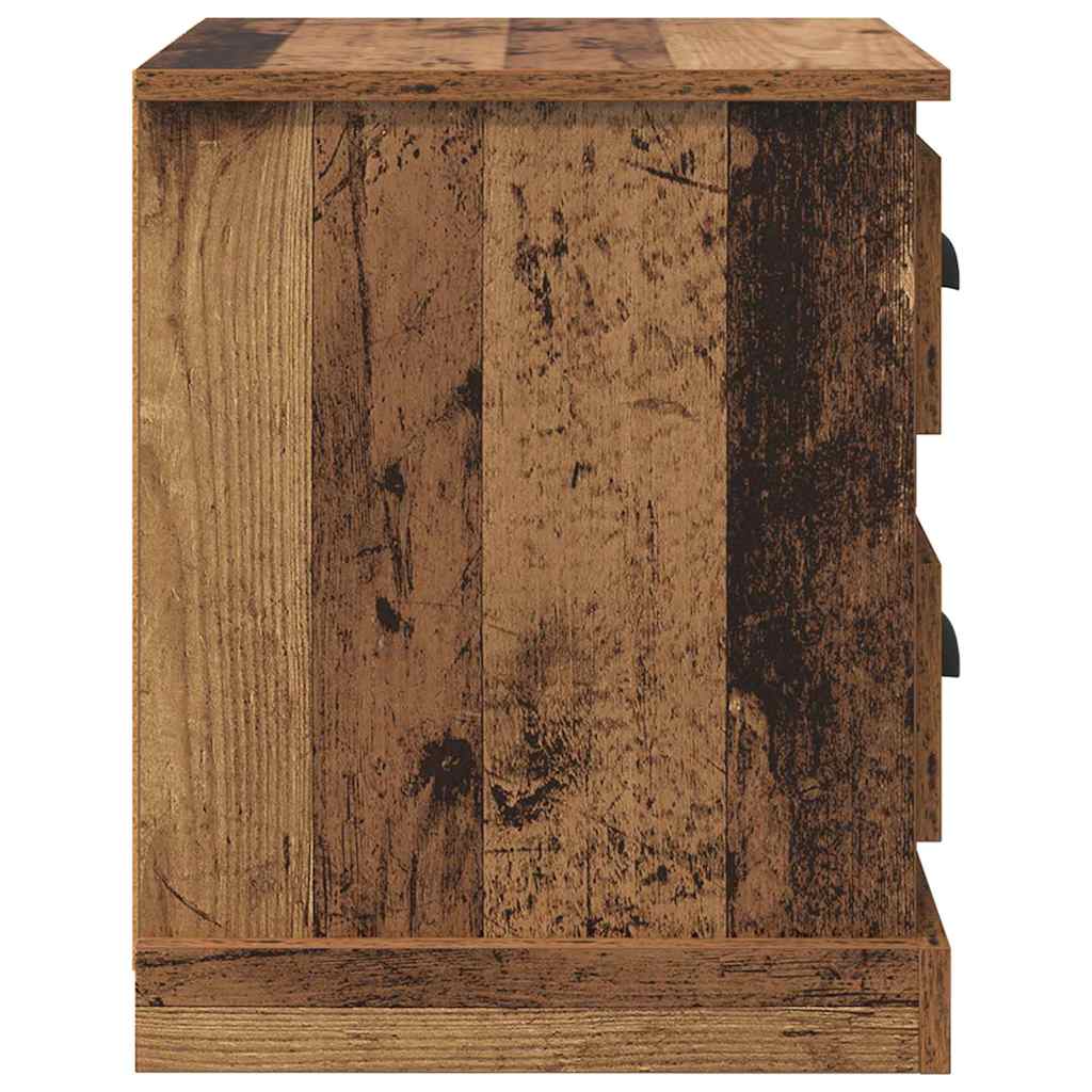 Nachtkastje 2 pcs Oudhout 39 x 39 x 47.5 cm Bewerkt hout