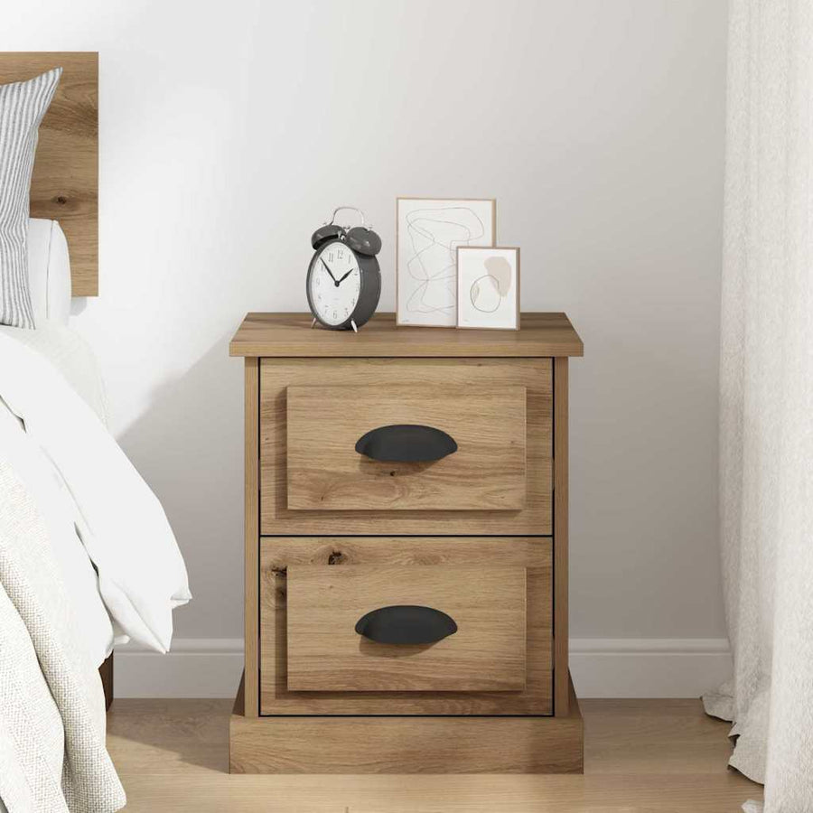 Nachtkastje Artisan Eiken 39 x 39 x 47.5 cm Bewerkt hout