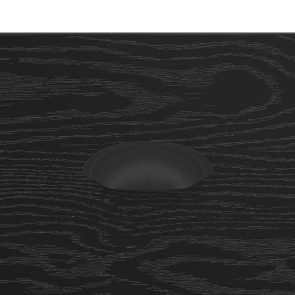 Nachtkastje met lade Zwart Eiken 39 x 39 x 47.5 cm Bewerkt hout