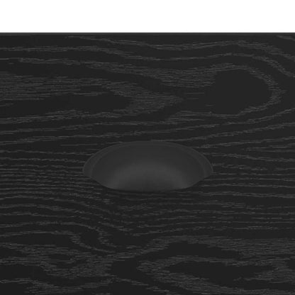 Nachtkastje met lade Zwart Eiken 39 x 39 x 47.5 cm Bewerkt hout