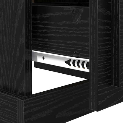 Nachtkastje 2 pcs Zwart Eiken 39 x 39 x 47.5 cm Bewerkt hout