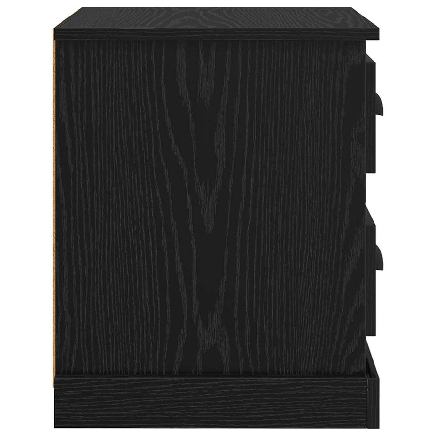 Nachtkastje 2 pcs Zwart Eiken 39 x 39 x 47.5 cm Bewerkt hout