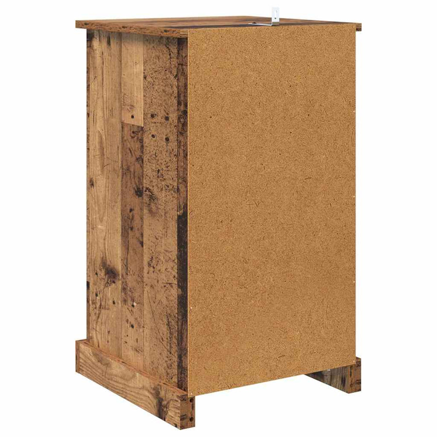 Nachtkastje met lade Oud Hout 39 x 39 x 67,5 cm Bewerkt hout