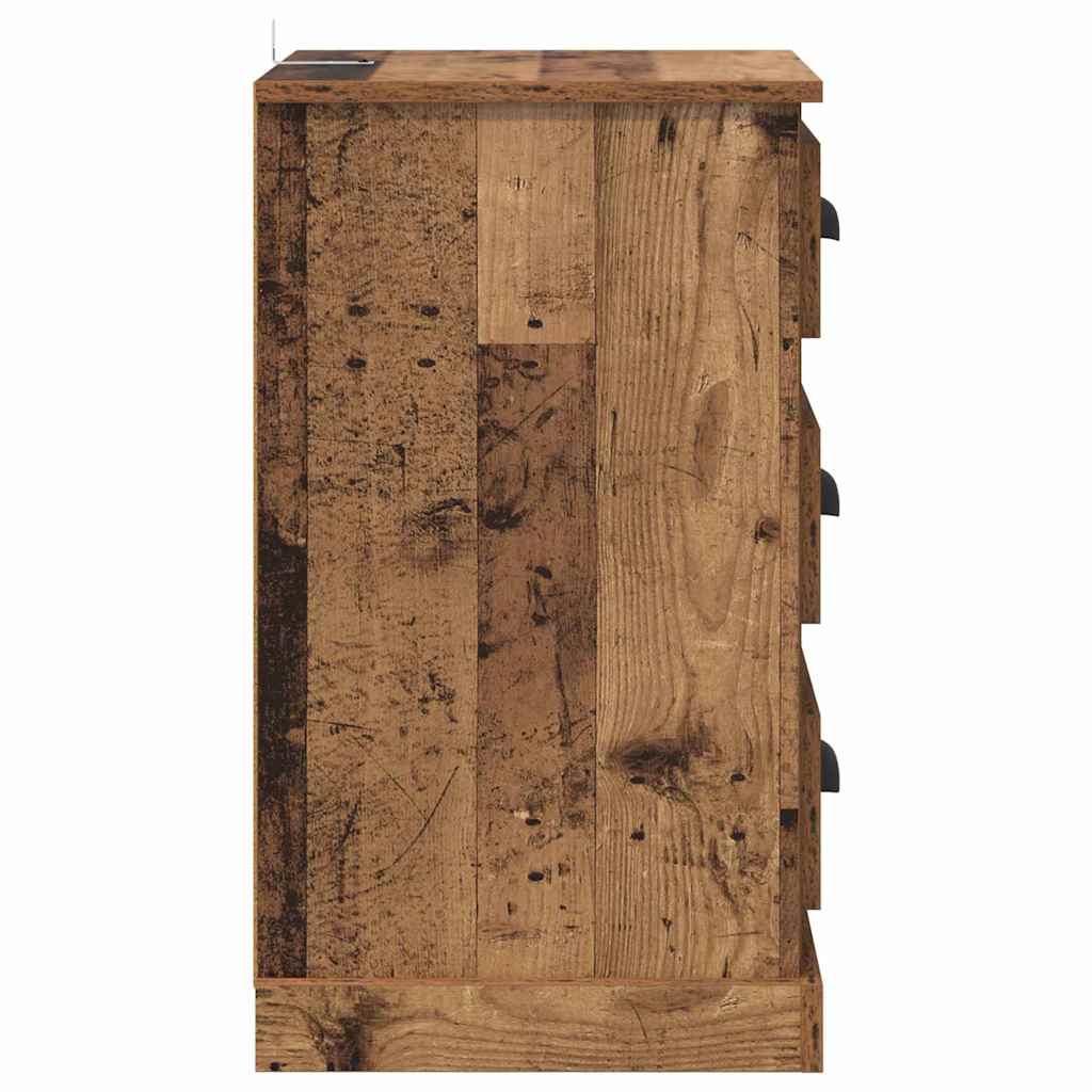 Nachtkastje met lade Oud Hout 39 x 39 x 67,5 cm Bewerkt hout