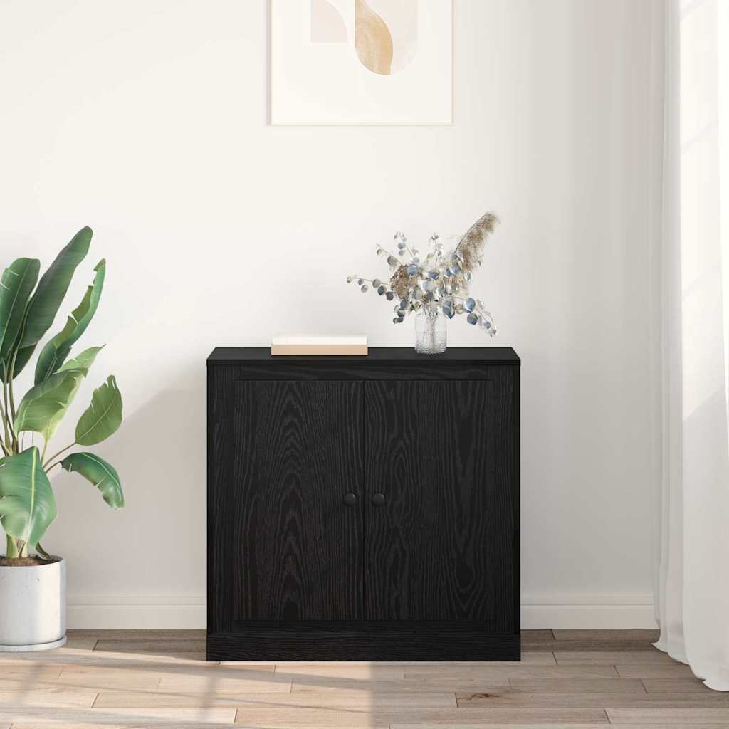 Dressoir Zwart Eiken 70 x 35,5 x 67,5 cm Bewerkt hout